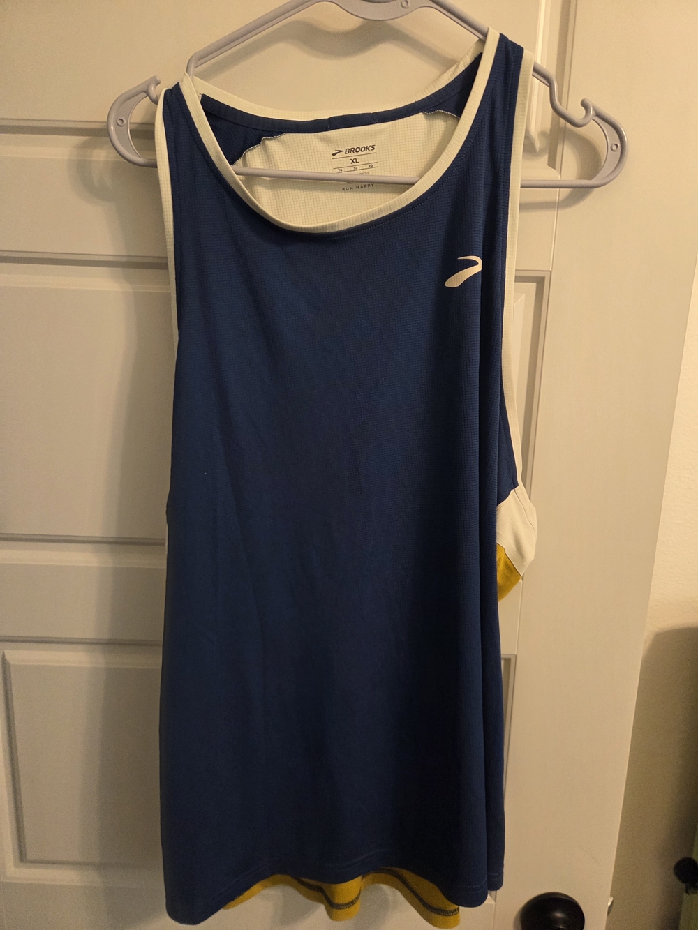 Brooks Blue Tank Top with White Trim
